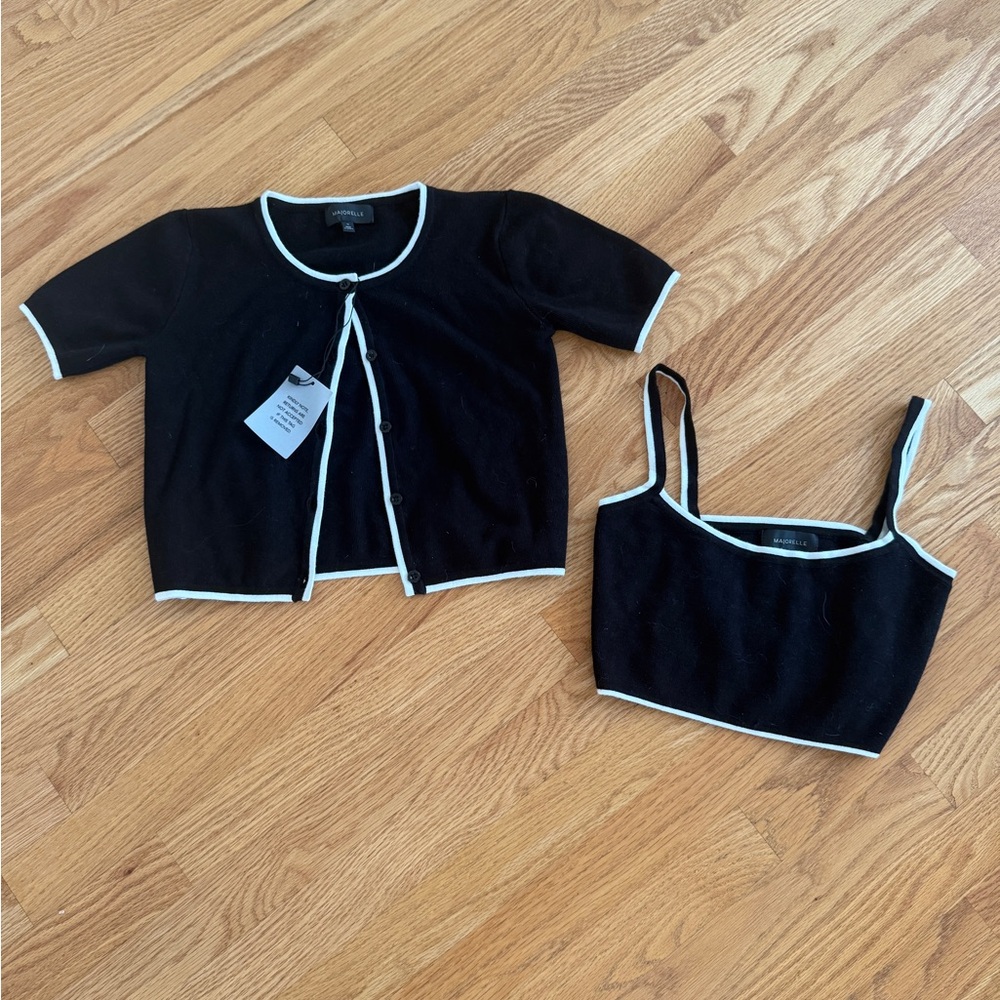 Crop top cardi cami set
MAJORELLE
